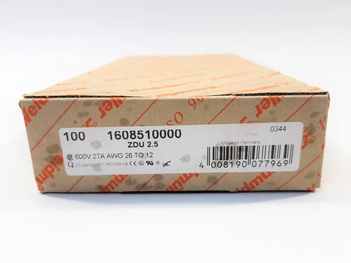 (1,00€/ Einheit) 100 St¨¹ck Weidm¨¹ller 1608510000 Durchgangs-Reihenklemme ZDU 2