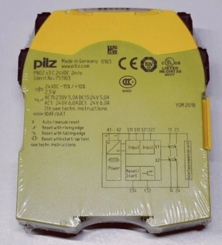 751103 New Sealed Pilz 751103 PNOZ S3 C 24VDC 2n/o Safety Relay