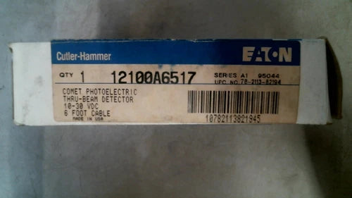 EATON CUTLER HAMMER 12100A6517 COMET PHOTOELECTRIC THRU BEAM DET. 10-30VDC-FR SH