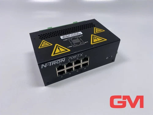 N-Tron Industrieller Ethernet-Switch 708TX Ethernet Switch 10-30V 0,25A Rev. A-3