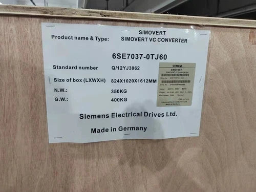 6SE7037-0TJ60 SIMOVERT MD Inverter unit DC 510-650V, 400KW 6SE7037-0TJ60