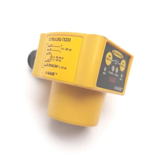 Banner QT50ULBQ-75233 U-Gage Ultrasonic Sensor, 200mm to 8m, 10-30VDC, 5-Pin