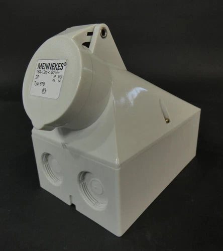 MENNEKES Wandsteckdose | Wanddose Typ 578 | 16A-12h |  50V~ | 2 polig