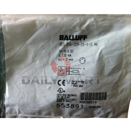 New BALLUFF BES 516-325-E5-Y-S 49 Proximity Switch Inductive Sensor M12 NO