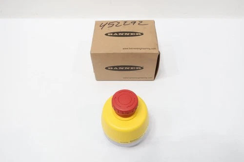 Banner SSA-EB1PL-12ECQ8 Emergency Stop Button W/ Illuminated Base 24v-dc