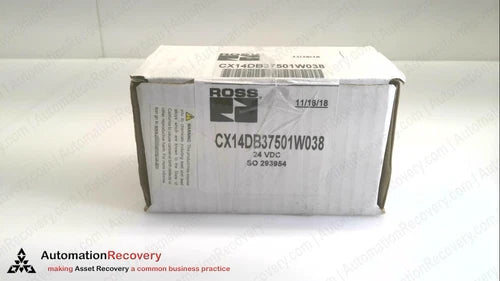 ROSS CX14DB37501W038, 2 POSTION, 2-WAY SINGLE SOLENOID, 24V DC, NEW #337169