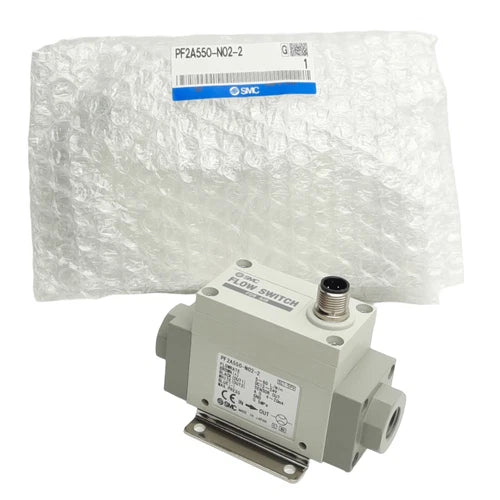 SMC PF2A550-N02-2 Digital Flow Sensor For Air, 5-50l/min, 1/4in NPT, 4-20mA