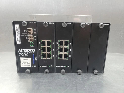 N-TRON 9000B Dock w/79002CPU, (2) 9006TX, (2) 9000FP Cards                 3E-33