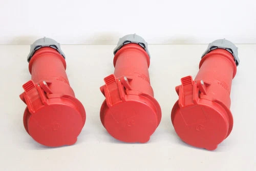 3x MENNEKES AM TOP 32A4p6h400V IP44 Steckdose Normal Starkstrom Kupplung 526
