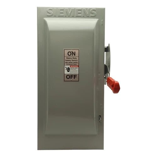 Siemens HF323N Heavy Duty Fusible Safety Switch, 3-Pole 3PH, 100A 240VAC/250VDC