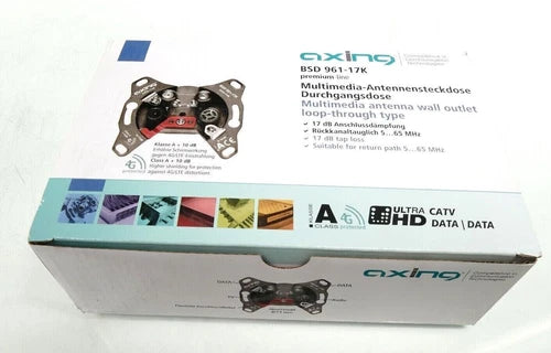 10x Axing BSD 961-17K premium-line Multimedia Antennensteckdose Durchgangsdose