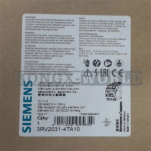 ONE Siemens breaker 3RV2031-4TA10 NEW