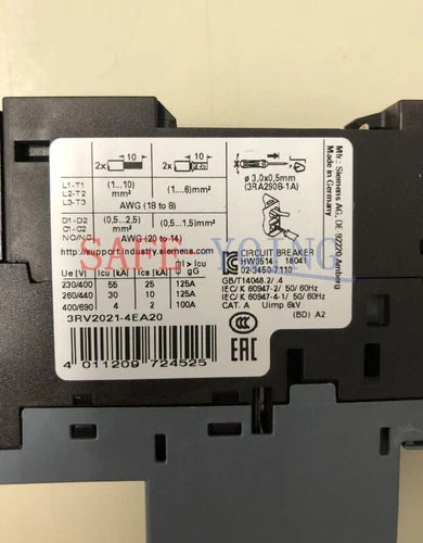 One New Siemens Circuit Breaker 3RV2021-4EA20 3RV2 021-4EA20