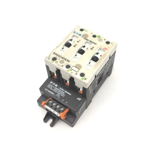 Eaton Cutler Hammer E04NC40X3N Motor Control Contact Block 3-Pole 40A 24VDC Coil