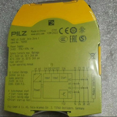 750105 1PC NEW Sealed PILZ PNOZ S5 750105 Safety Relay S5 24VDC