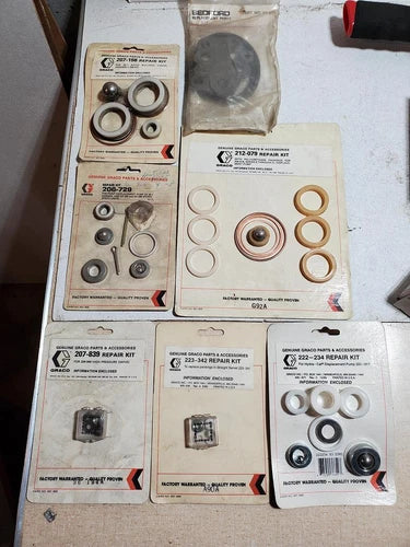 (Lot of 7)GracoRepairKits 207-156,20-631,206-729, 212-079, 207-839,223-342 GH200