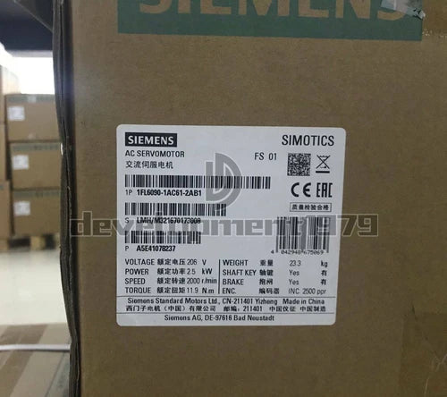1PC NEW SIEMENS Servo Motor 1FL6090-1AC61-2AB1