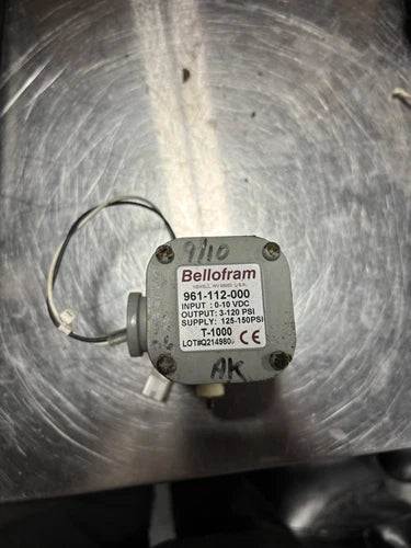 Bellofram E/P Pressure Transducer 961-112-000 Input: 0-10VDC USED