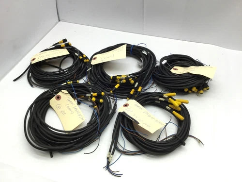 Lot of 41 Turck PKG 3Z-2/S90 Cables, 3-Pin Picofast M8 3 Wire, Varied Lengths