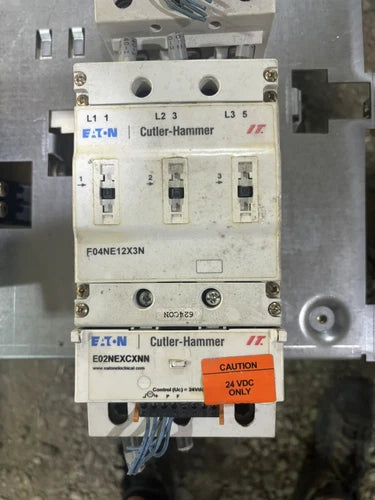 Eaton Cutler-Hammer E04NE12X3N Contact Block + E02NEXCXNN Coil USED
