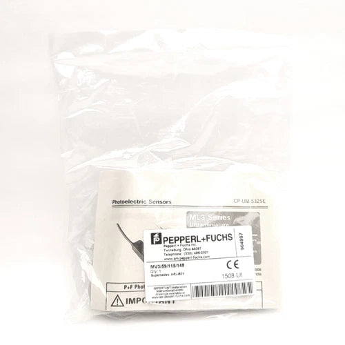 Pepperl+Fuchs MV3/59/115/148 Thru Beam Sensor Receiver 1.5m Range, 10.8-26.4VDC