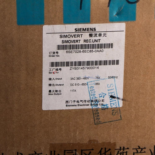 6SE7028-6EC85-0AA0 NEW SIEMENS Unit SIMOVERT Masterdrives 6SE70 28-6EC85-0AA0