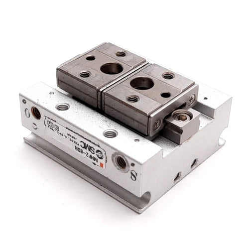 SMC MHF2-8DR Low-Profile 2-Finger Air Gripper, Bore: 8mm, Stroke: 8mm, M3x0.5