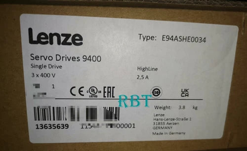 LENZE E94ASHE0034 9400 Servo Drive Brand New fedex or DHL