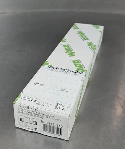 WAGO 281-992 Conductor Through Terminal Block - Box of 50               Loc3E-43