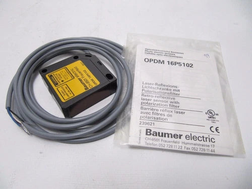 (NEW) Baumer Electric Retro-Reflective Sensor OPDM 16P5102 #F3