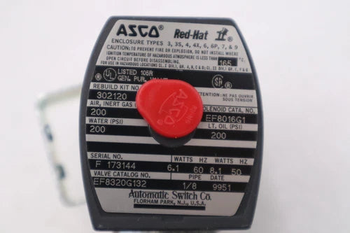 NEW OPEN BOX Asco EF8320G132 REDHAT 1/8