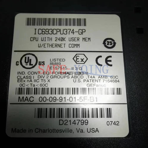 USED 1PC GE Fanuc IC693CPU374-GP IC693CPU374 GP Series CPU Module