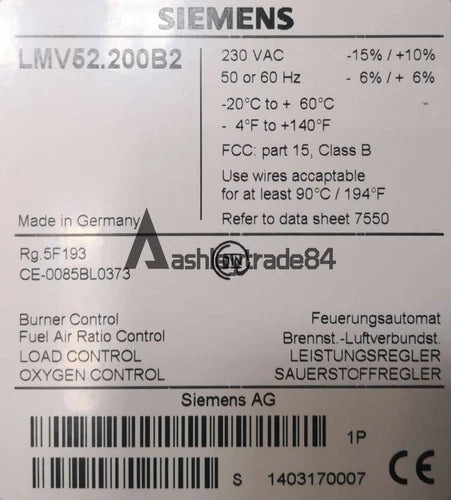 1PCS NEW Siemens combustion controller LMV52.200B2