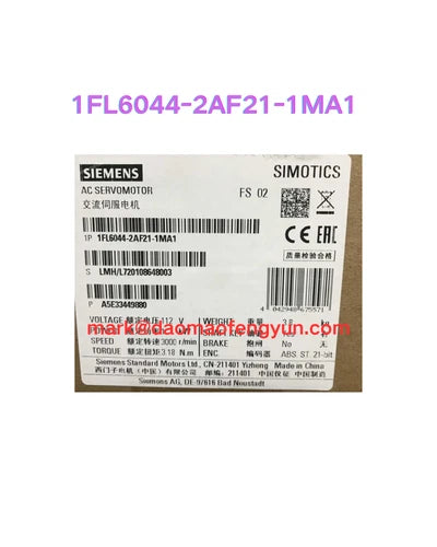 1FL6044-2AF21-1MA1 New SIMOTICS S-1FL6, SH45, Fast Shipping, DHL/FEDEX/UPS