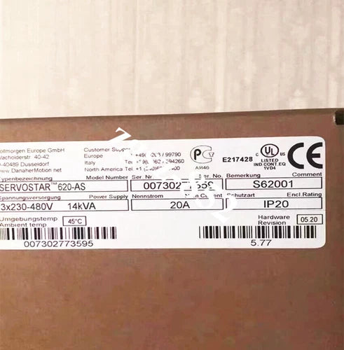 KOLLMORGEN SERVOSTAR 620-AS S62001 Servo Driver