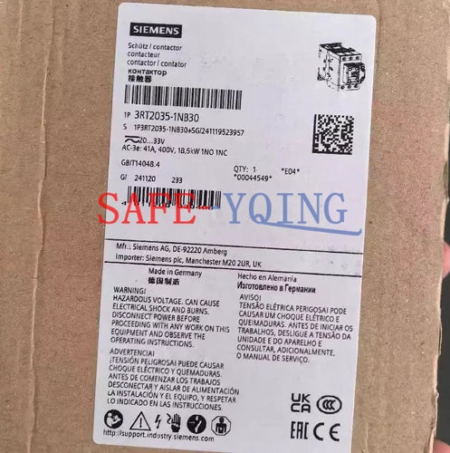 NEW 1PC Siemens 3RT2035-1NB30 3RT2 035-1NB30 3RT20351NB30 Contactor 18.5kW