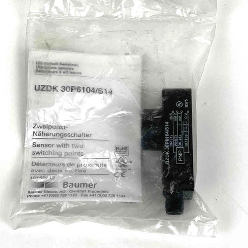 Baumer electric UZDK30P6104/S14 Ultraschall 2-Punkt-N?herungsschalter,unused/OVP