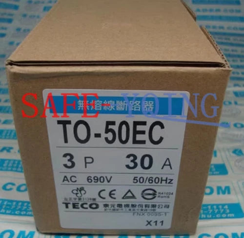 One TECO TO-50EC 3P 30A Fusion-free circuit breaker New