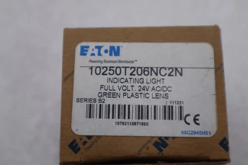 EATON CUTLER HAMMER 10250T206NC2N 24 VAC VDC Green Indicating Light NEW #K-2555B
Opens in a new window or tab