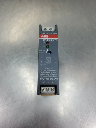 ABB CP-E 24/0.75 Switch Mode Power Supply, (1SVR427030R0000), 24VDC.       3D-69