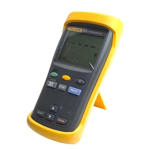 Fluke 51 II Handheld Portable Digital Probe Thermometer, K/J/T/E T/Cs, *Crack*