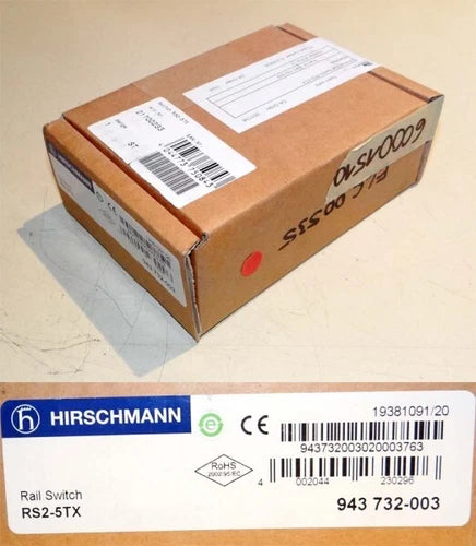 Hirschmann RS2-5TX RS25TX Rail Switch -unused/OVP-