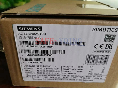 ONE SIEMENS Servo Motor 1FL6022-2AF21-1AA1 NEW