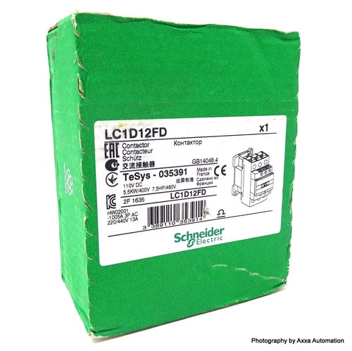 NEW Contactor LC1D12FD Schneider 5.5kW 110VDC 035391 LC1-D12FD US Free TAX