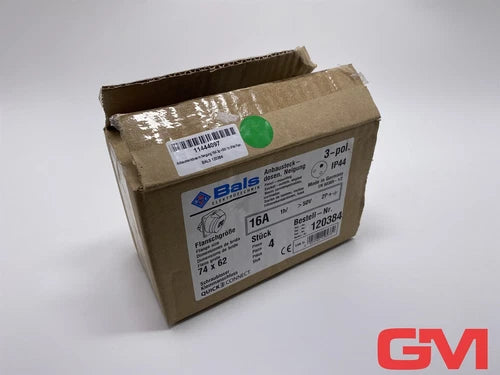 VE 4x Bals Anbausteckdose 120384 socket outlet panel mounting QC 16A 16-1h >50V