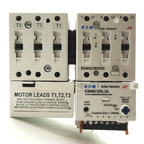 EATON E501C50L3A Reversing Motor Starter 3-Pole 600VAC 40A 24VDC Control