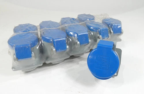10 x CEWE Anbausteckdose CUE 216-6 | 16A | 6h | 250V~ | 3 polig | blau