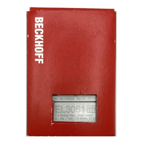 Beckhoff EL3061 EtherCAT Terminal 1-channel analog input - EL3061 - NEU
