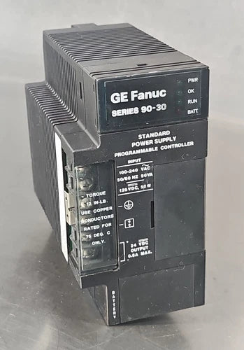 GE Fanuc IC693PWR321W Series 90-30 Power Supply 120/240VAC 125VDC.      Loc3D-21