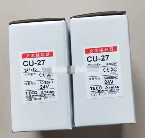 1PCS NEW TECO CU-27 CU27 AC CONTACTOR IN BOX 24V,3A1a1b BRAND